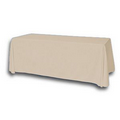 6' Blank Solid Color Polyester Table Throw - Tan